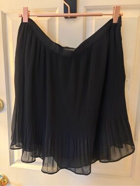 Banana Republic Black Pleated Circle Skirt